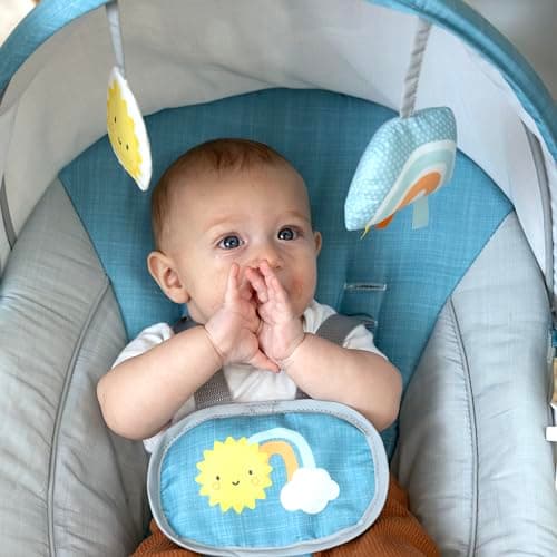 Ingenuity: ity by Ingenuity Sun Valley Canopy Portable Swing - Canopy, 2 Toys, 2-Position Seat Recline, Unisex, for Ages 0-9 Months, Grey 3