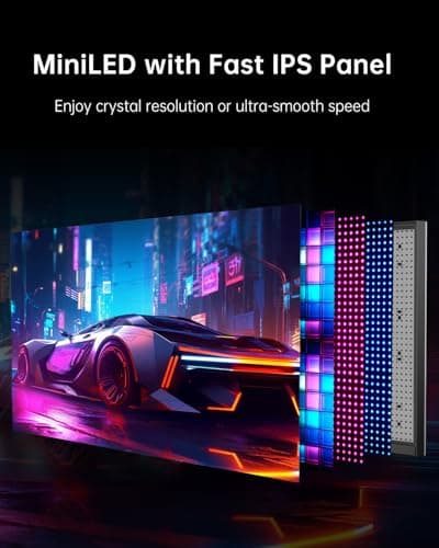 KTC 27 Inch Dual Mode Mini LED Monitor - 4K UHD at 160Hz & 1080P FHD 320Hz Gaming Monitor, 65W Type-C Port, HDR1400 Fast IPS Panel, Adaptive-Sync, HDMI 2.1 & DP 1.4, Height Adjustment, VESA Wall Mount 3