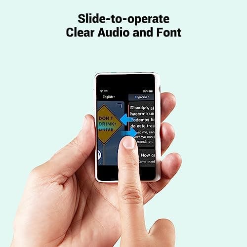 Timekettle, Fluentalk T1 Mini Translator Device No WiFi Needed, Built in 1-Year Global Mobile Data, Supports 40 Languages and Photo Translation, Instant Language Translator for Travelling White 5