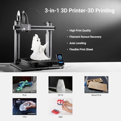 Snapmaker 2.0 A350T 3D Printer 3 in 1 with 3D Printing Laser Engraving CNC Carving,Modular Design,3 in 1 Software,Large Printing Size 350X330X320mm,All Metal Frame with 5" Touchscreen 4