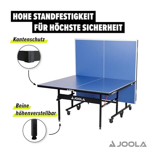 JOOLA Inside Professional MDF Indoor Ping Pong Table with Quick Clamp Table Tennis Net and Post Set - 10 Minute Easy Assembly - Tournament Quality - Foldable with Single Player Playback Mode 2