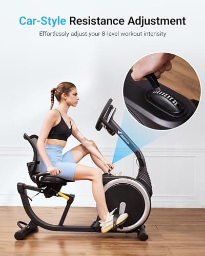 MERACH Recumbent Exercise Bikes for Home, Light Commercial High-end Recumbent Bike for Seniors Adults, Magnetic Recumbent Exercise Bike with Exclusive Apps & Heart Rate Handle 3