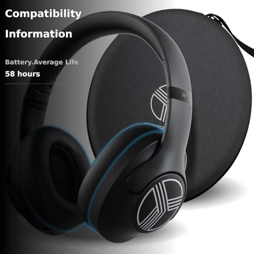 TREBLAB Z2 Hybrid Active Noise Cancelling Workout Headphones - Signature-HD Sound, Deep Bass, 58H Battery, Comfortable, Foldable Over Ear Bluetooth Headphones Wireless w/Mic for Calls for Gym, Sport 3