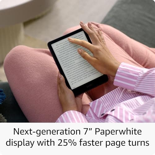 All-new Amazon Kindle Paperwhite Signature Edition Essentials Bundle including All-new Kindle Paperwhite Signature Edition (32GB) - Raspberry, Fabric Cover-Raspberry, and Wireless Charging Dock 2