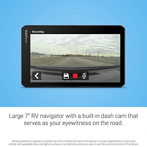 Garmin RV Cam 795 (Renewed), Large, Easy-to-Read 7” GPS Navigator, Built-in Dash Cam, Automatic Incident Detection, Custom RV Routing, High-Resolution Birdseye Satellite Imagery 3