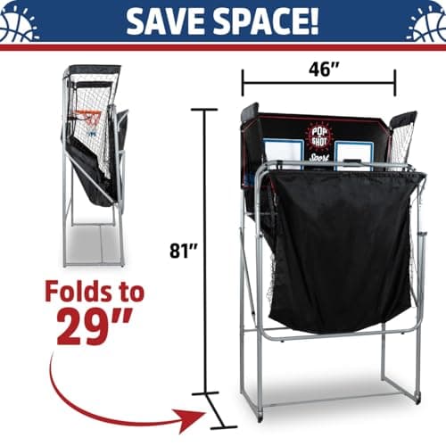 Pop-A-Shot Official Dual Shot Sport Arcade Basketball Game (Black and Blue) 5