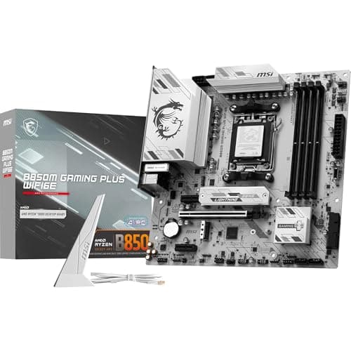 MSI B850M GAMING PLUS WIFI6E Motherboard, mATX - Supports AMD Ryzen 9000 / 8000 / 7000 Processors, AM5 - DDR5 Memory Boost 8200+ MT/s (OC), PCIe 4.0 x16, M.2 Gen5, Wi-Fi 6E, 2.5G LAN