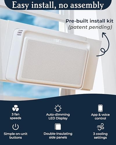 Windmill Window Air Conditioner - Quiet & Smart, Easy Install, Voice-Enabled, Remote & App Control AC Unit - 6,000 BTU 5