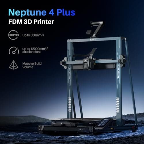 ELEGOO Neptune 4 Plus 3D Printer, 500mm/s High Speed Printer with 300°C Nozzle, Auto Leveling and Direct Drive Extruder, 320x320x385mm Large Printing Size 2