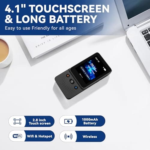 Ai Language Translator Device, 2025 Instant Voice Translator Device T21 Wi-Fi Available, Two-Way 138 Languages Ai Translator Offline Recording Photo Translation Device for Business Travel Study 5