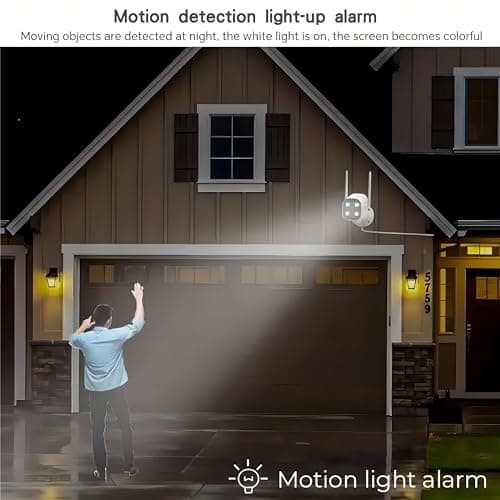 EVERSECU 2K WiFi PTZ Bullet Camera, Outdoor/Indoor, Pan/tilt, 2-Way Audio, Night Vision, Motion Detection Auto Tracking, Waterproof, Remote Access, RTSP Stream, Compatible with Alexa(4pack) 4