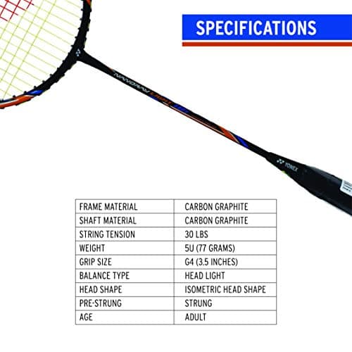 YONEX Nanoray Light 18i Graphite Badminton Racquet (Black) 3