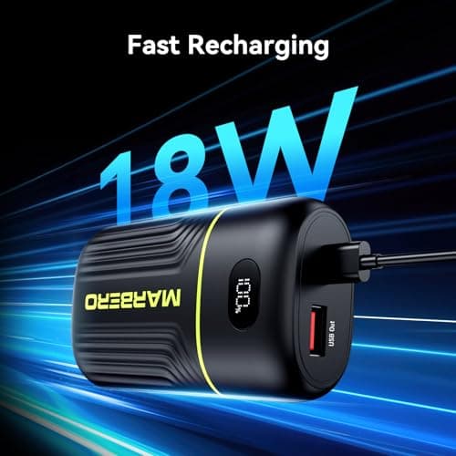 MARBERO Portable Charger 10000mAh Mini Power Bank USB C in&out Fast Charging Battery Pack Compact External Phone Powerbank Compatible with iPhone 16 15 14 13 12 Samsung S22 S21 Google AirPods iPad etc 4