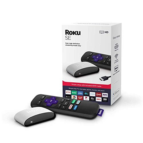 Roku SE Streaming Media Player 3930SE, Fast, High Definition - 1080p Full HD (Includes Remote, Batteries, and High-Speed HDMI Cable) US Warranty White
