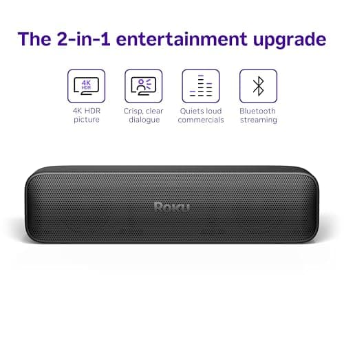 Roku Streambar SE | 2-in-1 TV Soundbar with Built-in 4K/HD/HDR Streaming, Premium Speakers, & Enhanced Speech Clarity for Crisp, Clear Dialogue - Quick Guided Simple Setup 3