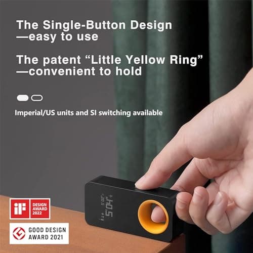 HOTO Laser Measuring Tool, Pocket-Size 98Ft Digital Laser Tape Measure ±2mm Accuracy, USB-C Rechargeable, OLED Display, Ft/M/in Unit Conversion, Real-time Data Sync, Cool Gadgets for Men & Home Use 3