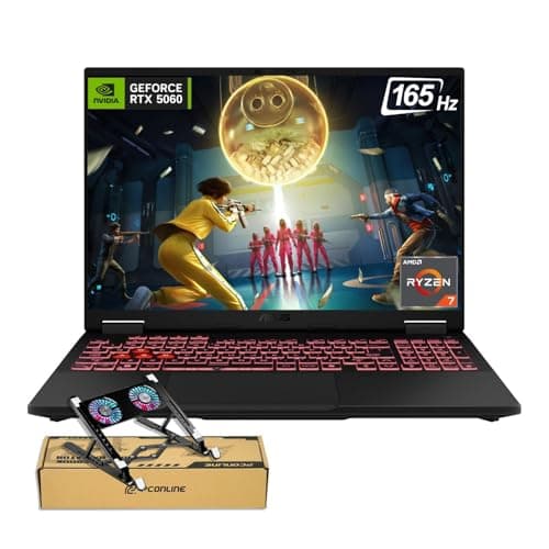 ASUS TUF A16 RTX 5060 Pro Gaming Laptop, 16" FHD+ 165Hz Display, AMD Ryzen 7 260 (Beats Intel i7-14700), NVIDIA RTX 5060, 32GB DDR5 RAM, 2TB SSD, RGB Backlit KB, RJ-45, Bundle with PCO Laptop Cooler