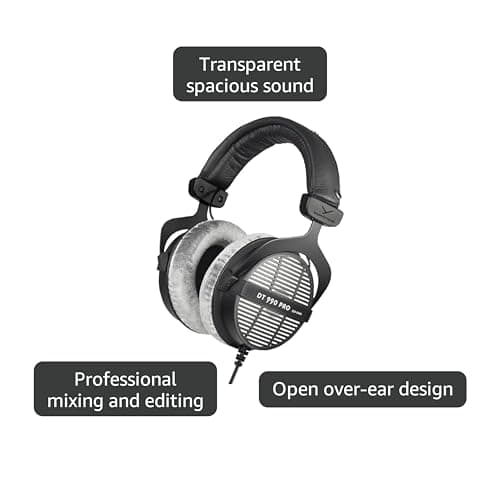 beyerdynamic DT 990 Pro 250 ohm Over-Ear Studio Headphones for Mixing, Mastering, and Editing 3