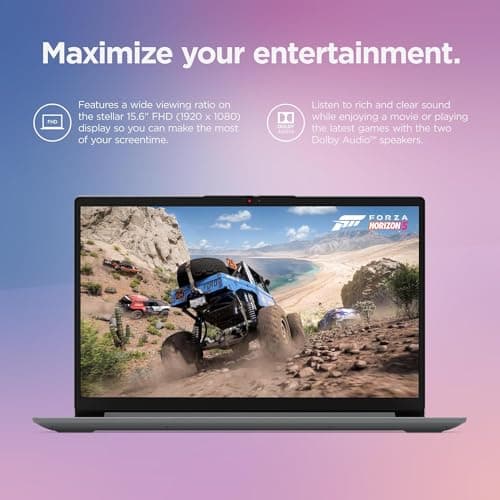 Lenovo IdeaPad 1 Student Laptop, Intel Dual Core Processor, 20GB RAM, 1TB SSD + 128GB eMMC, 15.6" FHD Display, 1 Year Office 365, Windows 11 Home, Wi-Fi 6, Webcam, Bluetooth, SD Card Reader, Grey 5