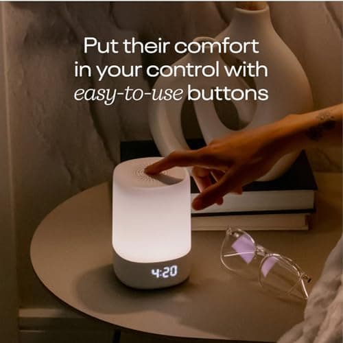 Nanit Sound and Light Smart Baby Night Light and Sound Machine | Audio Monitor | Cry Detection Alert Feature | OK to Wake Alarm Clock for Kids | Temp & Humidity Tracking | Rechargeable Battery | WiFi 6