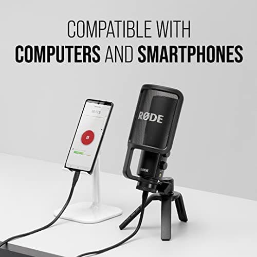 RØDE NT-USB+ Professional-Grade USB Condenser Microphone For Recording Studio Quality Audio Directly To A Computer Or Mobile Device, Black 2