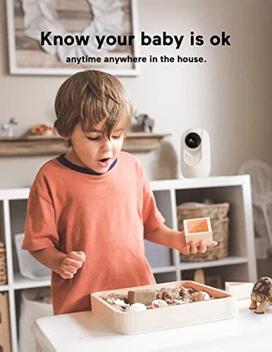 Momcozy Video Baby Monitor, 1080P 5" HD Baby Monitor with Camera & Wall Mount, Infrared Night Vision, 5000mAh Battery, 2-Way Audio, Temperature Sensor, Lullabies, 960ft Range, Ideal for New Moms, BM01 4