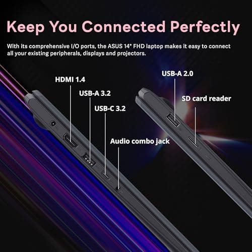 ASUS 14" FHD Laptop, Intel Pentium N6000 Processor, 4GB RAM, 224GB Storage(64GB eMMC+160GB Docking Station Set), Intel UHD Graphics, Webcam, Bluetooth, Win 11, Star Black 4