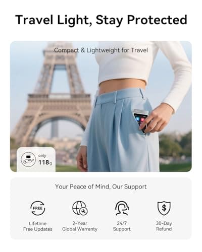 Wooask A9 Translation Earbuds Real Time Support 4G Calls & Hotspot Sharing, AI Translator Earbuds No APP No Phone Needed with 140+ Languages, ChatGPT/Offline/Photo Translation for Business & Travel 5