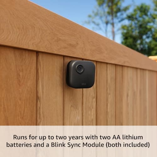 Blink Outdoor 4 – Wireless smart security camera, two-year battery life, 1080p HD day and infrared night live view, two-way talk. Sync Module Core included – 3 camera system 2