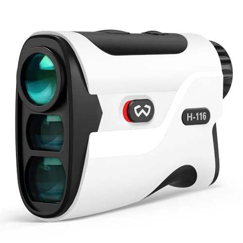 WOSPORTS Golf Rangefinder with Slope - 1200/1500 Yards Laser Range Finder Golf with Magnetic Strap, Flag Pole Locking Vibration, 6X Magnification