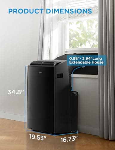 Midea Duo 12,000 BTU (10,000 BTU SACC) High Efficiency Inverter, Ultra Quiet Portable Air Conditioner, Cools up to 450 Sq. Ft., Compatible with Alexa/Google Assistant, Includes Remote 2