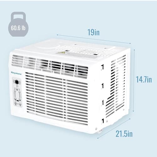 Keystone 8,000 BTU Window and Wall Air Conditioner with 3,500 BTU Supplemental Heating, 115V, Window/Wall AC Unit with Supplemental Heat for Bedroom, Living Room, Small-Medium Rooms up to 350 Sq.Ft. 3