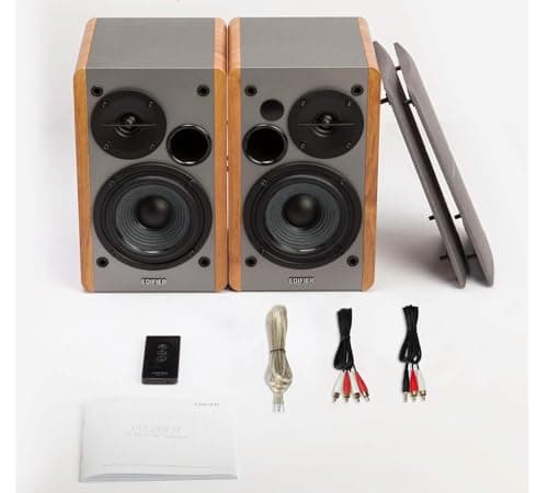 Edifier R1280T Powered Bookshelf Speakers - 2.0 Active Near Field Studio Monitor Speaker - Wooden Enclosure - 42 Watts RMS Power 4