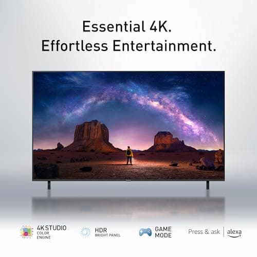 Panasonic W70 Series (2025 Model) 43" LED 4K Ultra HD Smart Fire TV, Press & Ask Alexa, Apple AirPlay, HDR10+, HDMI 2.1, and Bluetooth Support - 43W70BP 2