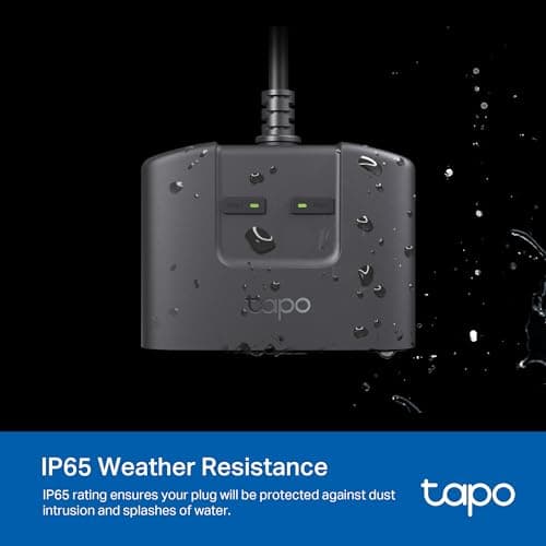 TP-Link Tapo Matter Outdoor Smart Plug, 2 Individual outlets, IP65 Weather Resistance, Works with Apple Home, Alexa, Google Home, Long Wi-Fi Range, 2.4G Wi-Fi Only, ETL Certified(Tapo P400M) 5
