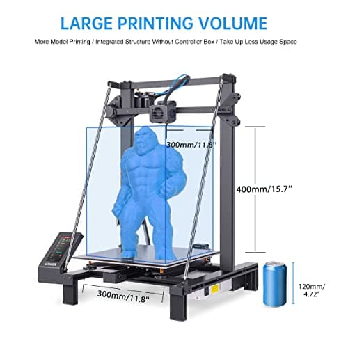 Longer LK5 Pro 3D Printer with Dual Z-Axis Upgrade, 4.3" Color Touch Screen, Silent Motherboard, Large Print Size 11.8"x11.8"x15.7", Fully Open Source, Filament Run-Out Detection 2