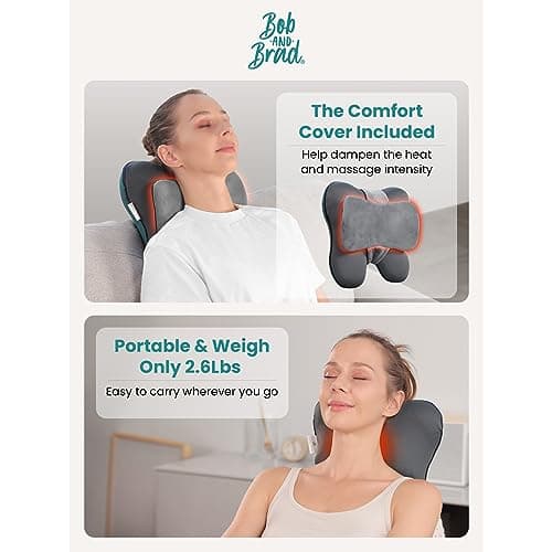 BOB AND BRAD Back Massager with Heat FSA Eligible/HSA Eligible, EZBack Corded Neck Massager for Pain Relief Deep Tissue, Shiatsu Back and Neck Massage Pillow, Full Body Use, Ideal Gifts for Women Men 6