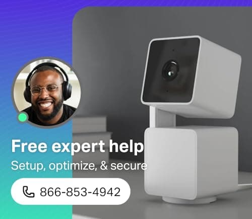 WYZE Cam Pan v3, Indoor/Outdoor IP65-Rated 1080p Pan/Tilt/Zoom Wi-Fi Smart Home Security Camera with Color Night Vision, 2-Way Audio, Compatible with Alexa & Google Assistant, Free Expert Setup 4