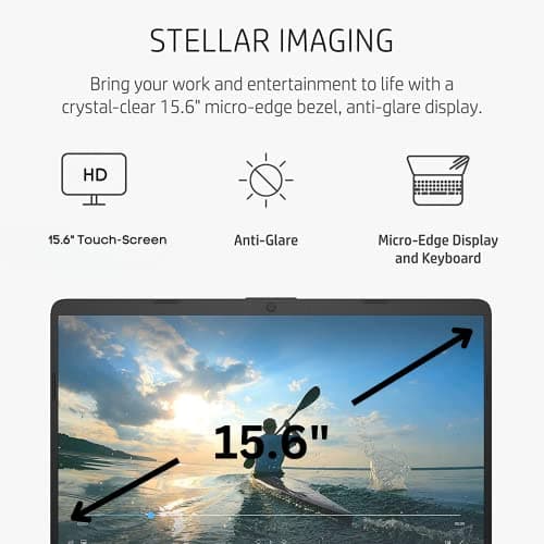 HP Pavilion 15.6" HD Touchscreen Anti-Glare Laptop, 16GB RAM, 1TB SSD Storage, Intel Core Processor up to 4.1GHz, Up to 11 Hours Long Battery Life, Type-C, HDMI, Windows 11 Home, Silver 5