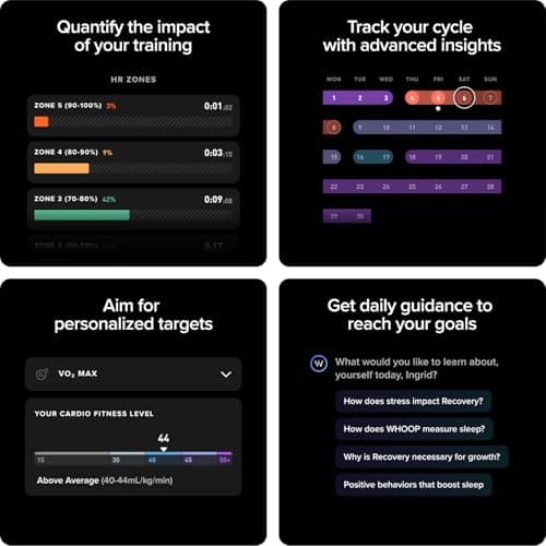 WHOOP One – 12-Month Membership – 5.0 Health and Fitness Wearable – 24/7 Activity Tracker with VO2 Max, Sleep Tracking, Personalized Coaching, Menstrual Cycle Insights – 14+ Days Battery Life 2