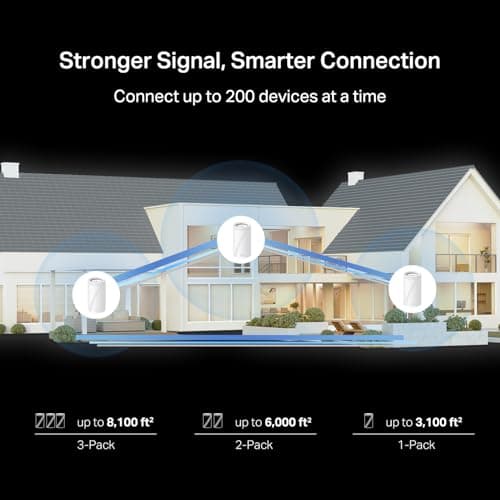 TP-Link Deco BE67 Tri-Band WiFi 7 BE14000 Whole Home Mesh System | 8-Stream 14Gbps | 1×10G+1×2.5G Multi-gig Wired Backhaul | Up to 8100 Sq.ft | VPN, HomeShield, MLO, 320 MHz, AI-Roaming (3-Pack) 2