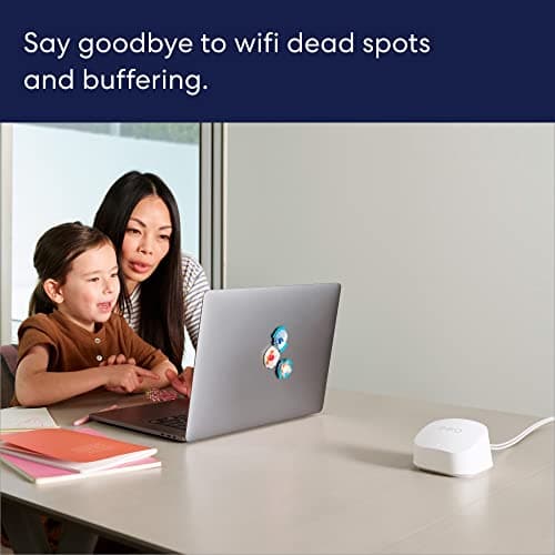 Amazon eero 6+ mesh wifi system - Supports internet plans up to a Gigabit, Coverage up to 6,000 sq. ft., Connect 75+ devices, 4-pack 2
