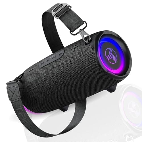 TREBLAB Ultra Loud Wireless Speaker - 60W Stereo Sound with Deep Bass, 20H Playtime, Powerbank, Waterproof, Loudest Portable Bluetooth Speaker for Home, Outdoor Party, Beach, Work, Travel, HD-Max