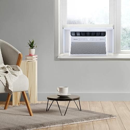 Hisense 8,000 BTU Smart Inverter Window Air Conditioner, 3 modes (Cooling, Fan, Dehumidifier), Easy Installation,Ultra Quiet, 37.6% more Energy Saving, 2 Years Warranty 2