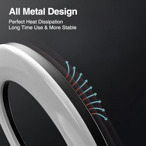 Elitehood 12’’ Ring Light with Tripod Stand (72’’ Tall) & iPad/Phone Holder, Dimmable Selfie Circle LED Lights Ringlight for Video Recording, Conference, Makeup, Laptop, Computer, Webcam, YouTube 4