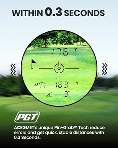 ACEGMET PF2C Golf Rangefinder with Slope, 0.3s Flag Pole Locking Vibration, ±1yd Accuracy, 870 Yards Rechargeable Laser Range Finder Golf with Magnetic, Golf Accessories for Men 3