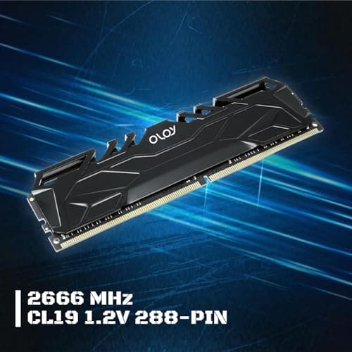 OLOy DDR4 RAM 16GB (2x8GB) Black Owl 2666 MHz CL19 1.2V 288-Pin Desktop UDIMM (MD4U0826190BJ0DA) 3