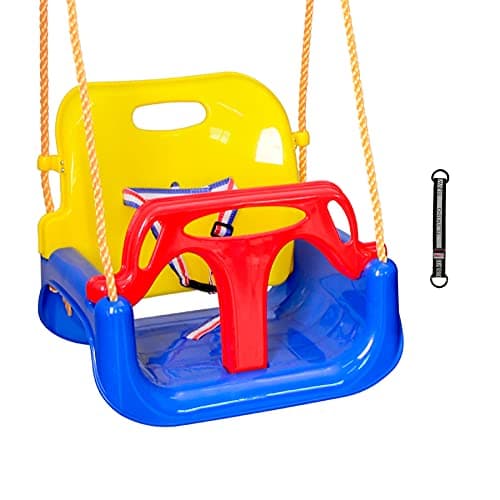 RedSwing 3-in-1 Baby Swing Seat, Toddler Swing, Anti-Flip Snug & Secure Detachable Infants to Teens Kids Swing Seat for Outside Playground, Blue 5
