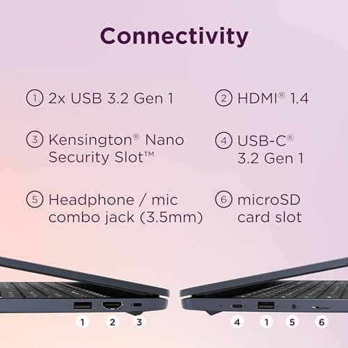 Lenovo IdeaPad 3i Chromebook, 15.6” FHD Display, Intel Celeron N4500, 8GB RAM, 64GB eMMC, 1920x1080 px, 720p Camera, Chrome OS, Abyss Blue 3