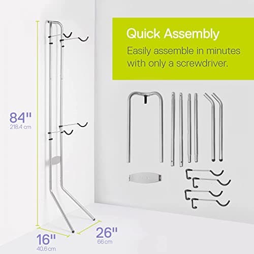 Delta Cycle Michelangelo 2 Bike Storage Rack - Gravity Fully Adjustable Bike Rack Garage For Road, MTB, and Hybrid Bicycles - Vertical Bike Rack Holds Up To 80 lbs 2